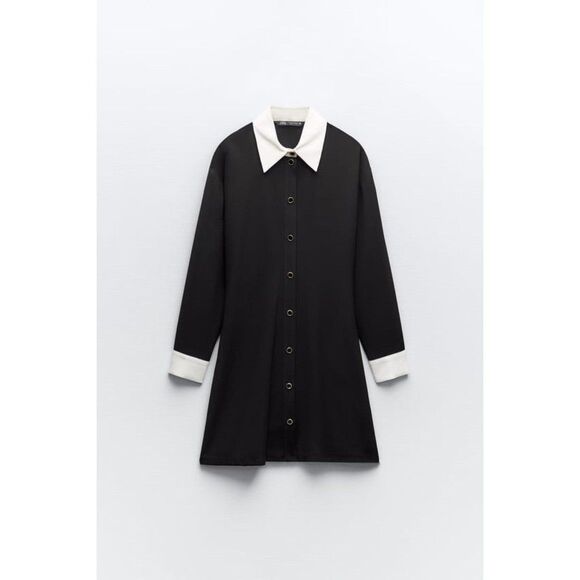 ZARA MINI SHIRT DRESS - Picture 12 of 15